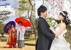แพ็คเกจถ่ายภาพด้วยชุดแต่งงานสากล + ชุดแบบญี่ปุ่น + ชุดลำลอง